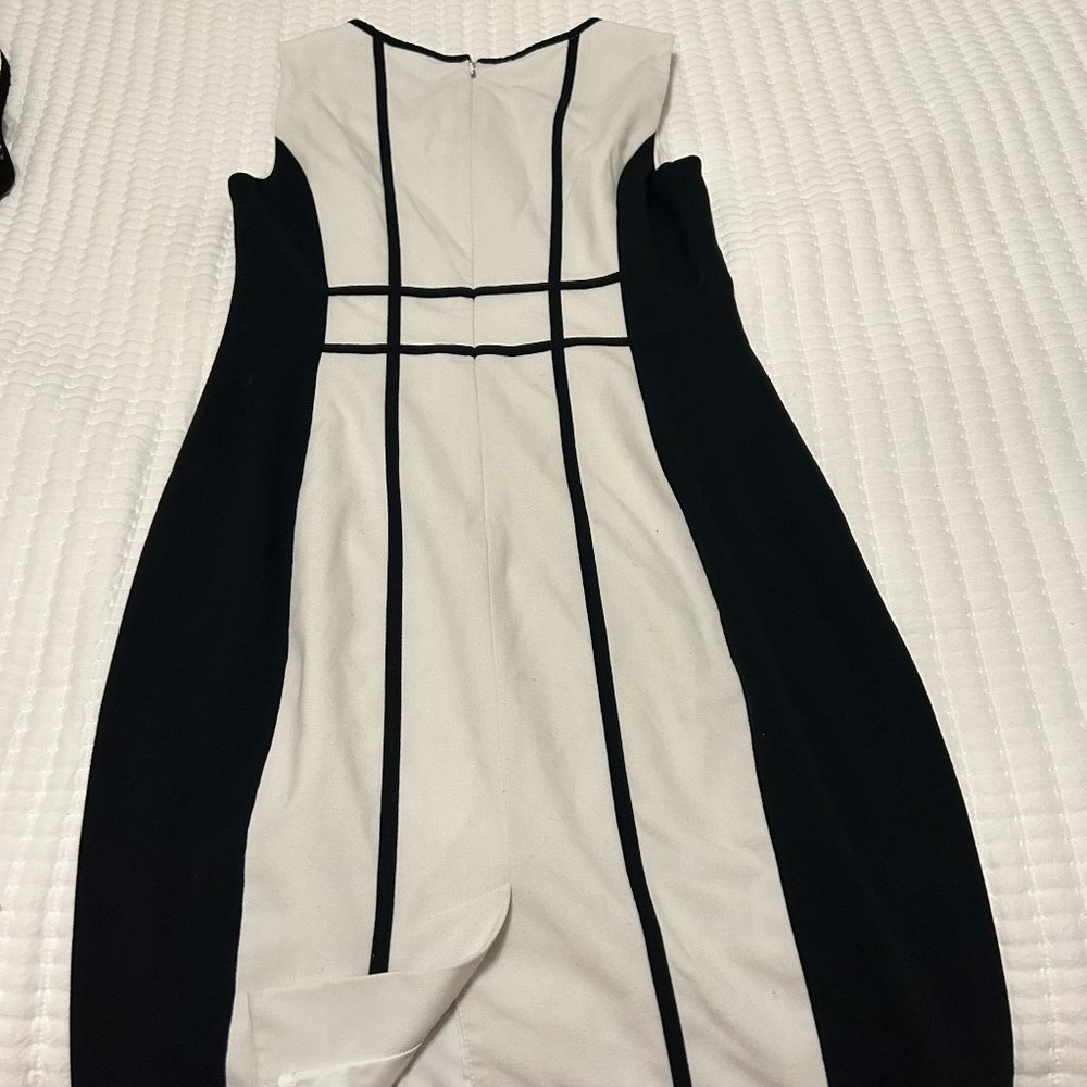 Calvin Klein, Black and White Dress, Size 6